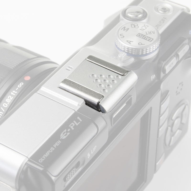 DSLRKIT Metal Universal Hot Shoe Cover for Camera, Silver - Image 4